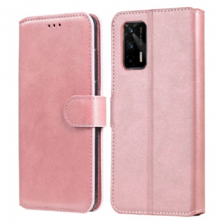 Flip Cover Realme GT 5G Læder Effekt
