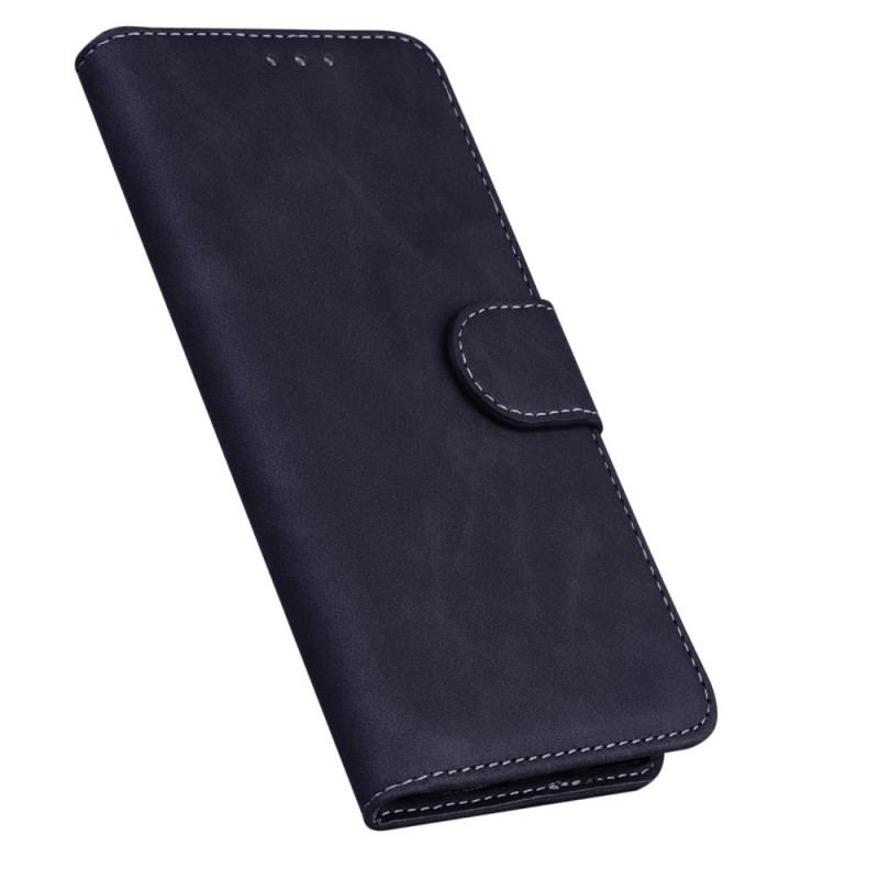 Flip Cover Realme GT 5G Monokrom Lædereffekt