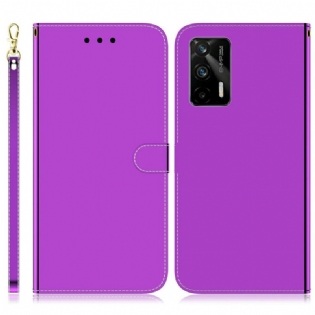 Flip Cover Realme GT 5G Spejlcover I Imiteret Læder