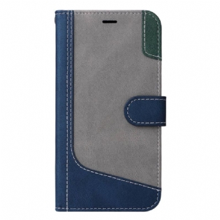 Flip Cover Vivo Y22s Med Snor Trefarvet Rem