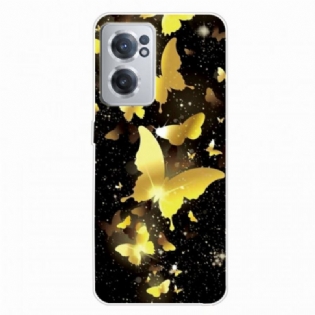 Cover OnePlus Nord CE 2 5G Gylden Sommerfugl