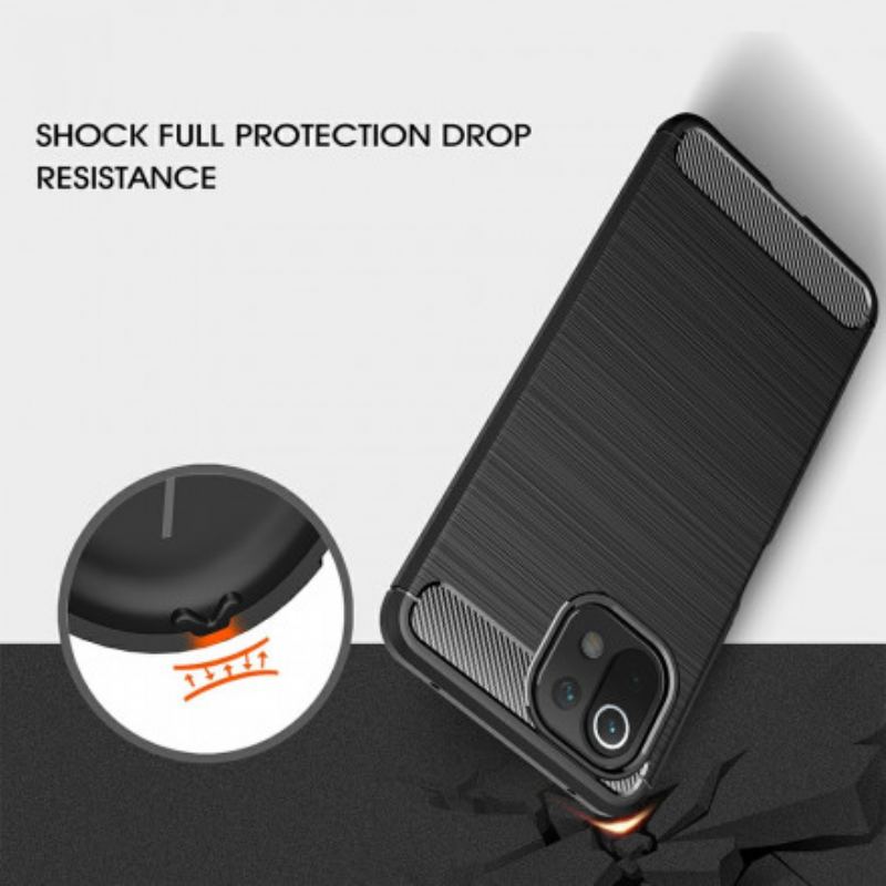 Cover Xiaomi Mi 11 Lite 4G / 5G / 5G NE Børstet Kulfiber