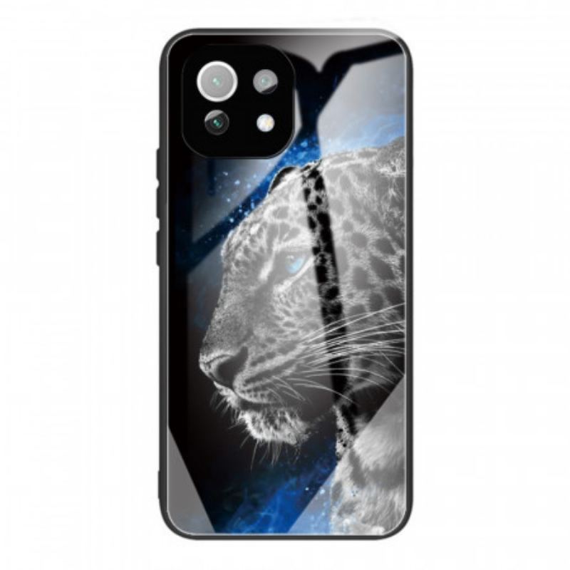 Cover Xiaomi Mi 11 Lite 4G / 5G / 5G NE Feline Face Hærdet Glas