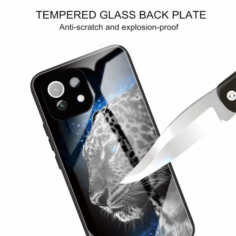 Cover Xiaomi Mi 11 Lite 4G / 5G / 5G NE Feline Face Hærdet Glas