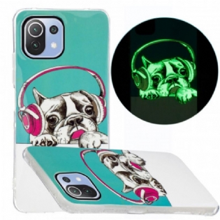 Cover Xiaomi Mi 11 Lite 4G / 5G / 5G NE Fluorescerende Hund