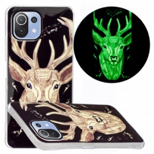 Cover Xiaomi Mi 11 Lite 4G / 5G / 5G NE Fluorescerende Majestic Deer