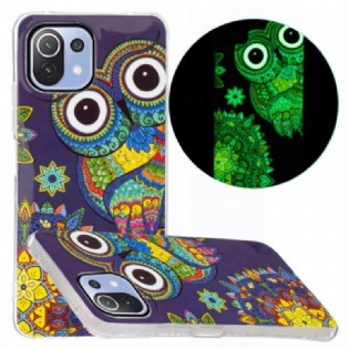 Cover Xiaomi Mi 11 Lite 4G / 5G / 5G NE Fluorescerende Ugle