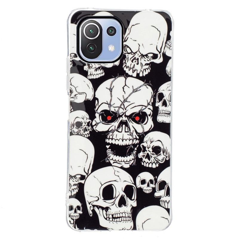 Cover Xiaomi Mi 11 Lite 4G / 5G / 5G NE Forsigtig Fluorescerende Kranier