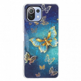 Cover Xiaomi Mi 11 Lite 4G / 5G / 5G NE Gyldne Sommerfugle