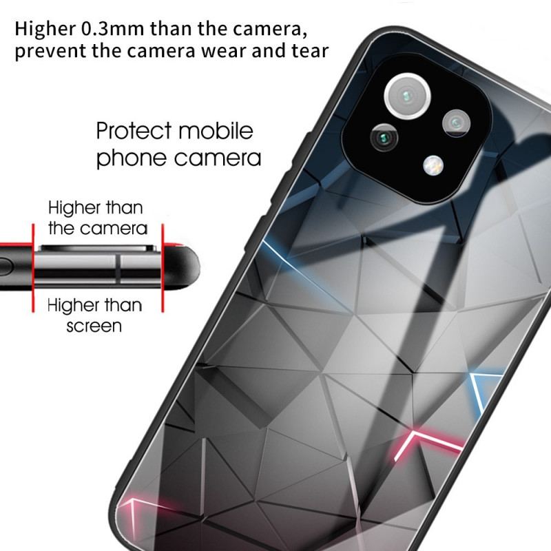 Cover Xiaomi Mi 11 Lite 4G / 5G / 5G NE Hærdet Glas Geometri