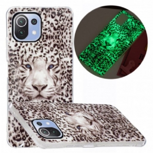 Cover Xiaomi Mi 11 Lite 4G / 5G / 5G NE Leopard Fluorescerende