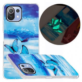 Cover Xiaomi Mi 11 Lite 4G / 5G / 5G NE Neon Sommerfugle Serien