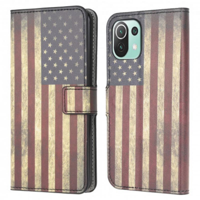 Flip Cover Xiaomi Mi 11 Lite 4G / 5G / 5G NE Amerikansk Flag