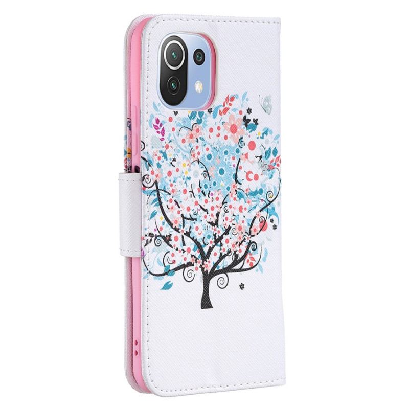 Flip Cover Xiaomi Mi 11 Lite 4G / 5G / 5G NE Blomstret Træ