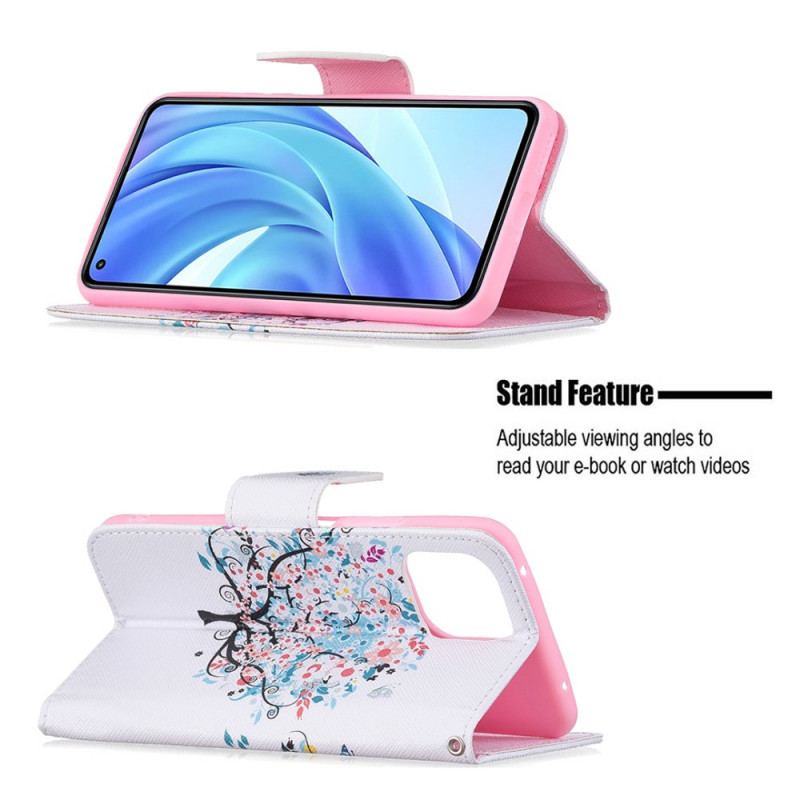 Flip Cover Xiaomi Mi 11 Lite 4G / 5G / 5G NE Blomstret Træ
