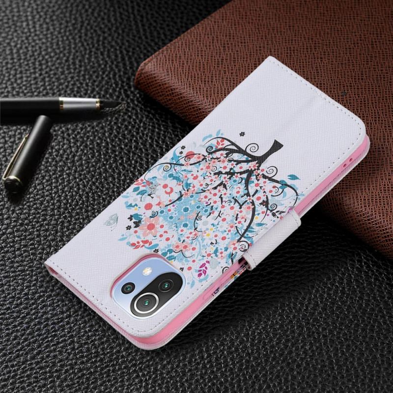 Flip Cover Xiaomi Mi 11 Lite 4G / 5G / 5G NE Blomstret Træ