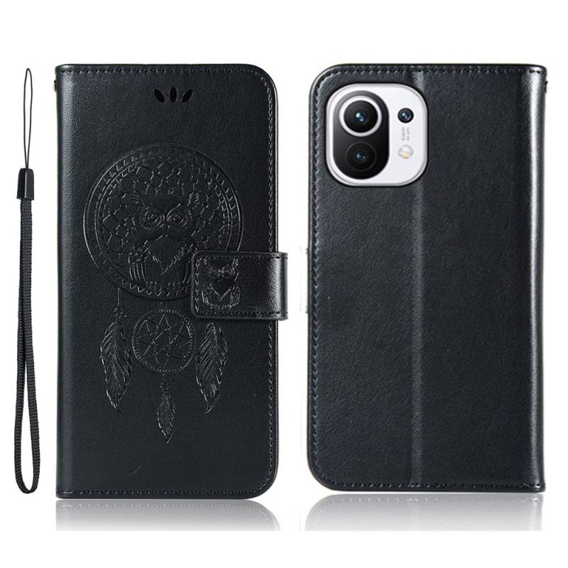 Flip Cover Xiaomi Mi 11 Lite 4G / 5G / 5G NE Drømmefanger Ugle I Lædereffekt