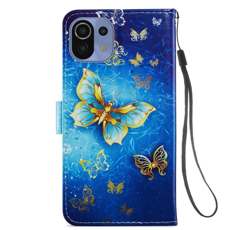 Flip Cover Xiaomi Mi 11 Lite 4G / 5G / 5G NE Flugt Af Sommerfugle
