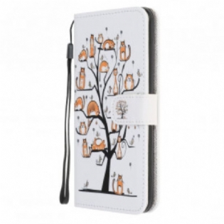 Flip Cover Xiaomi Mi 11 Lite 4G / 5G / 5G NE Med Snor Funky Cats Med Rem