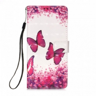 Flip Cover Xiaomi Mi 11 Lite 4G / 5G / 5G NE Røde Sommerfugle