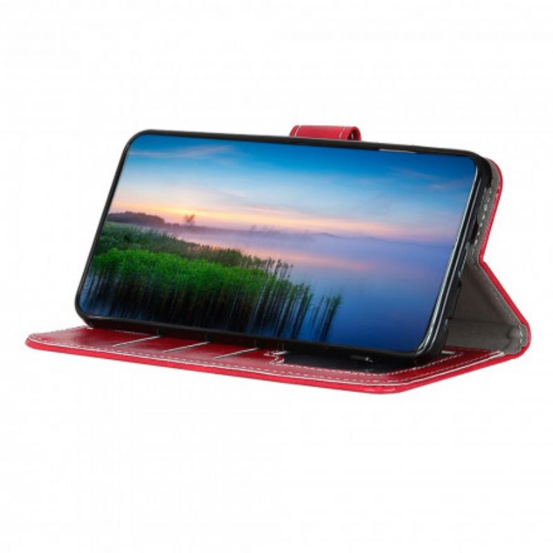 Flip Cover Xiaomi Mi 11 Lite 4G / 5G / 5G NE Skinnende Og Synlige Sømme