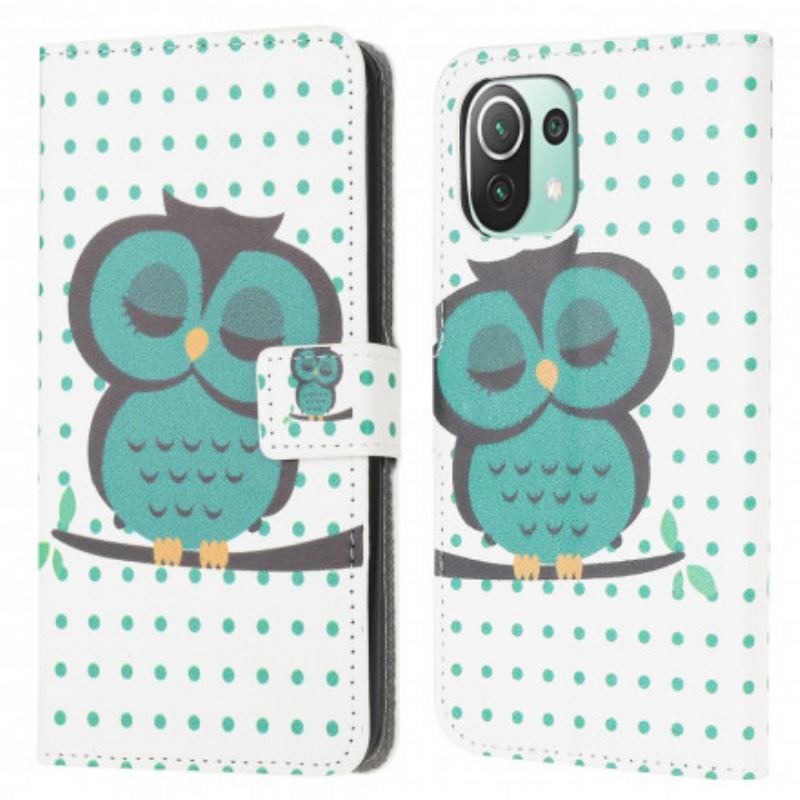 Flip Cover Xiaomi Mi 11 Lite 4G / 5G / 5G NE Sovende Ugle