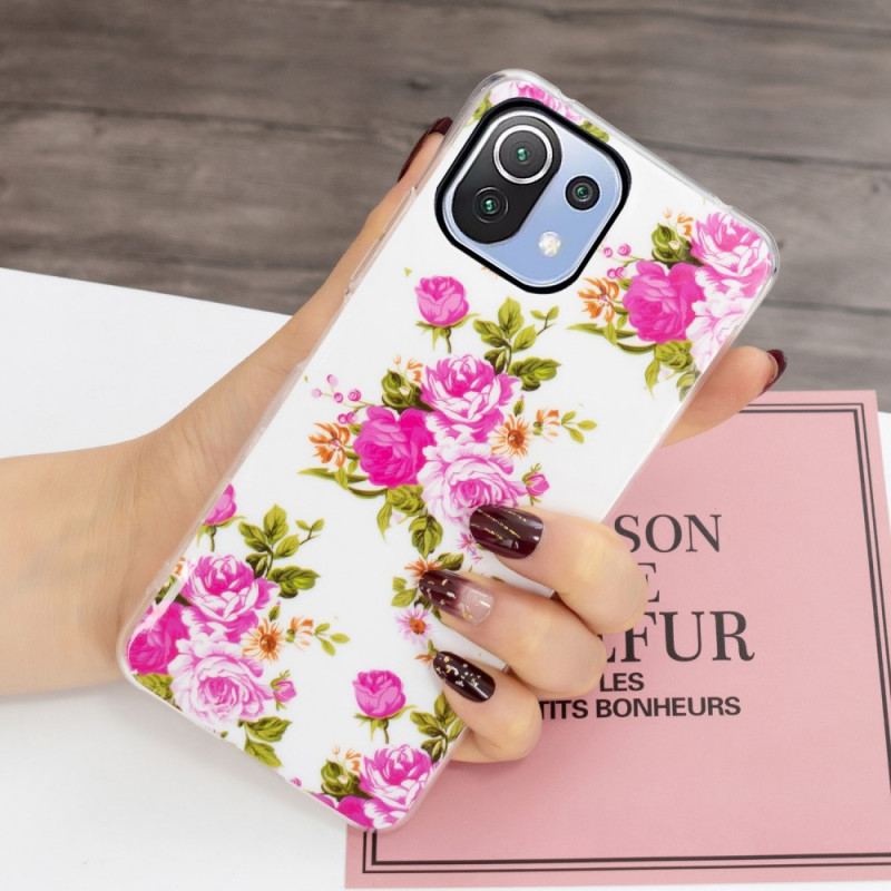 Mobilcover Xiaomi Mi 11 Lite 4G / 5G / 5G NE Neon Liberty Blomster