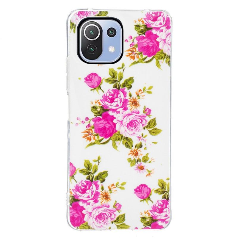 Mobilcover Xiaomi Mi 11 Lite 4G / 5G / 5G NE Neon Liberty Blomster