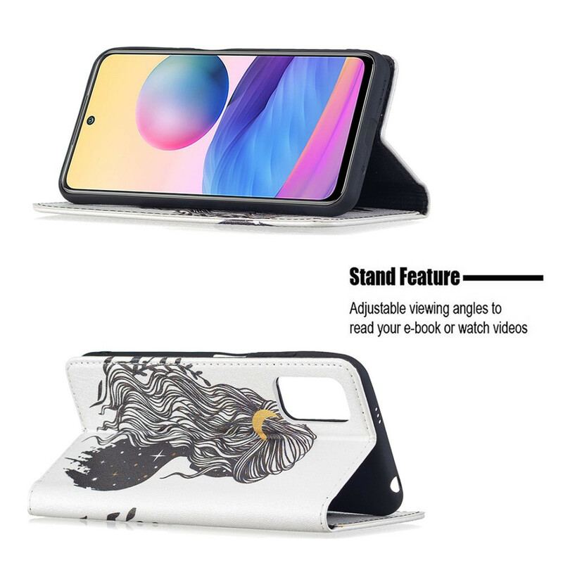Cover Poco M3 Pro 5G Flip Cover Smuk Hår