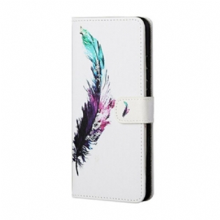 Flip Cover Poco M3 Pro 5G Med Snor Fjer Med Snor