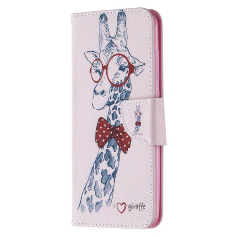 Flip Cover Xiaomi Redmi Note 9 Brainy Giraf