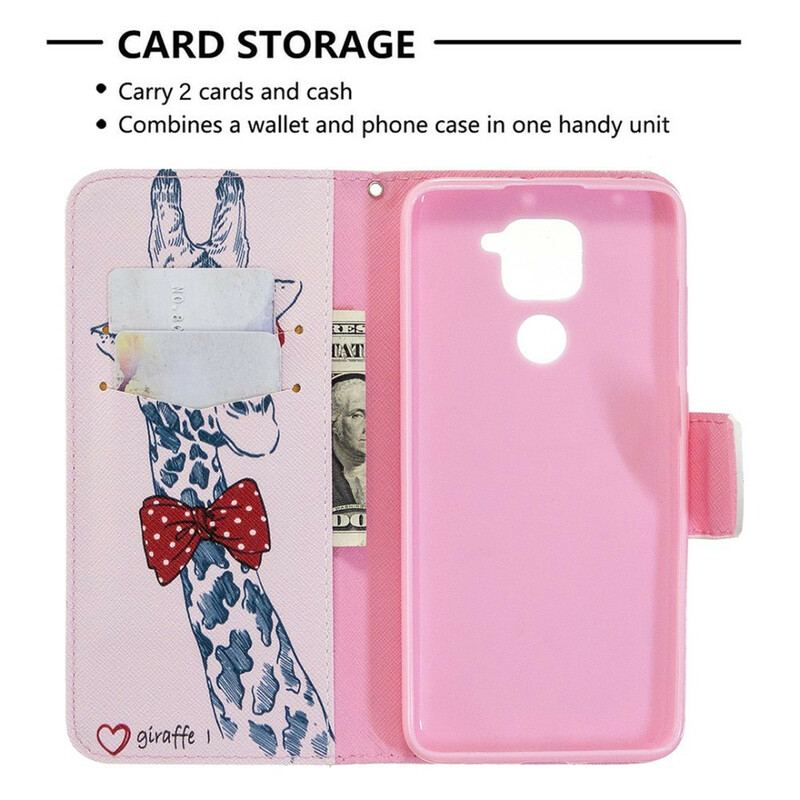 Flip Cover Xiaomi Redmi Note 9 Brainy Giraf