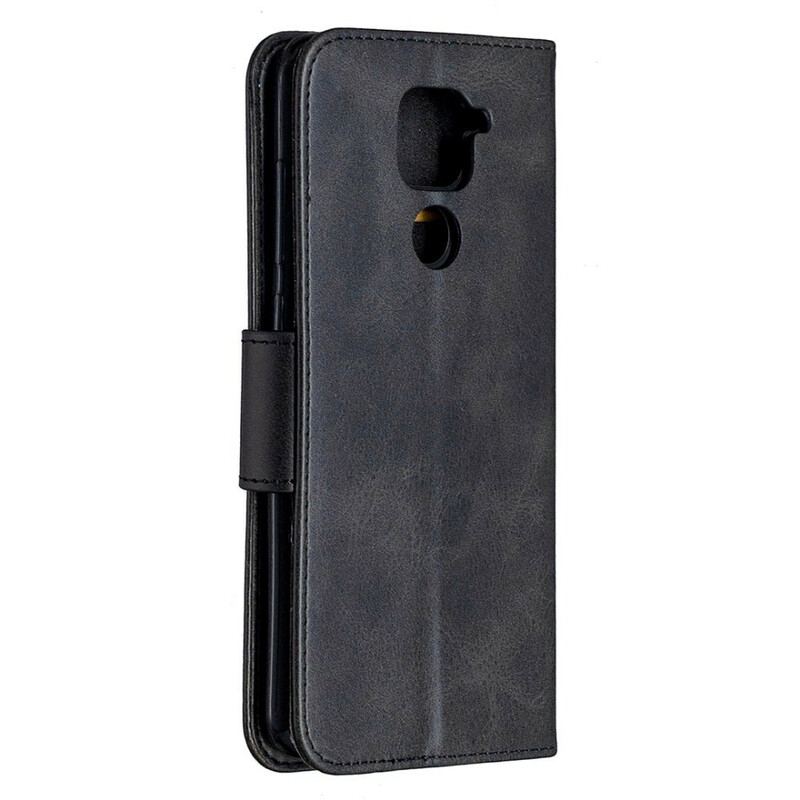 Flip Cover Xiaomi Redmi Note 9 Læder Cover Glat Flap Skrå