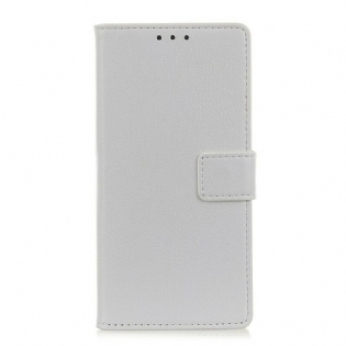 Flip Cover Xiaomi Redmi Note 9 Litchi-sømme I Lædereffekt