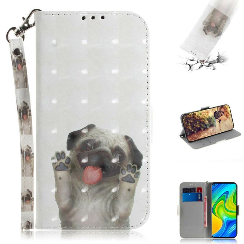 Flip Cover Xiaomi Redmi Note 9 Med Snor Elsker My Dog Thong