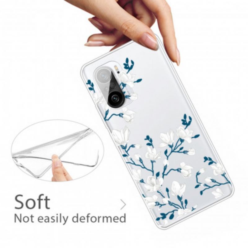 Cover Poco F3 Hvide Blomster