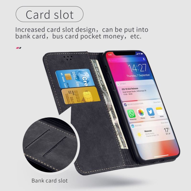 Cover Google Pixel 6 Pro Flip Cover Denim Stof