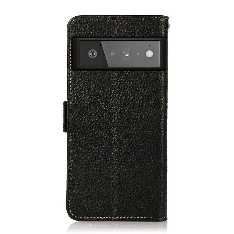 Flip Cover Google Pixel 6 Pro Khazneh Litchi Læder