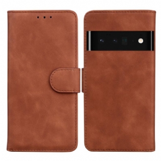 Flip Cover Google Pixel 6 Pro Monokrom Lædereffekt