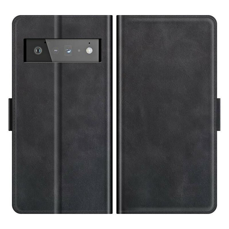Læder Cover Google Pixel 6 Pro Flip Cover Klassisk Dobbeltklap