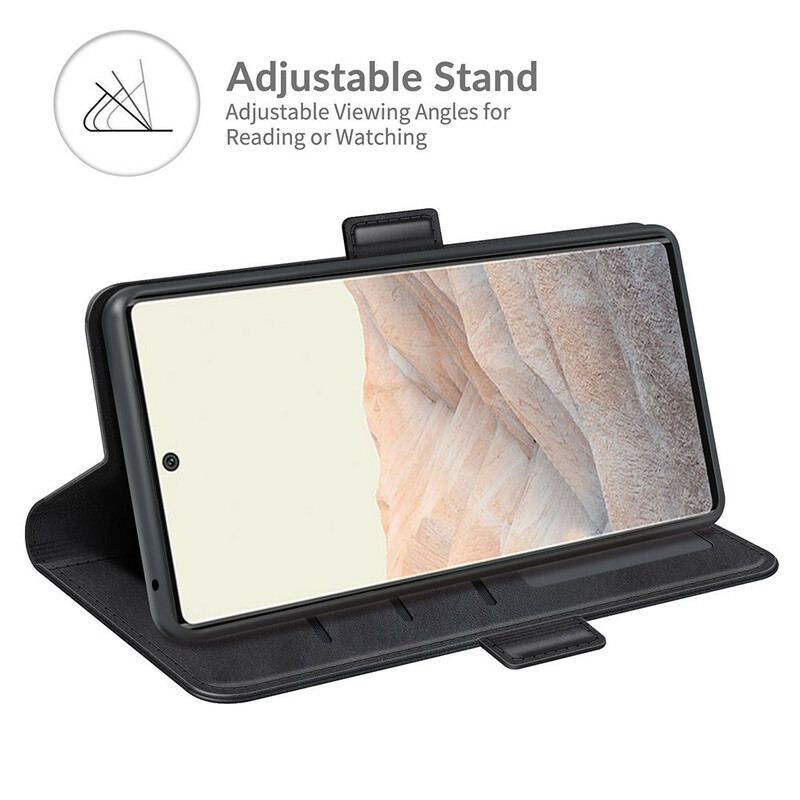 Læder Cover Google Pixel 6 Pro Flip Cover Klassisk Dobbeltklap