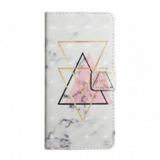 Læder Cover Google Pixel 6 Pro Paillettrekant
