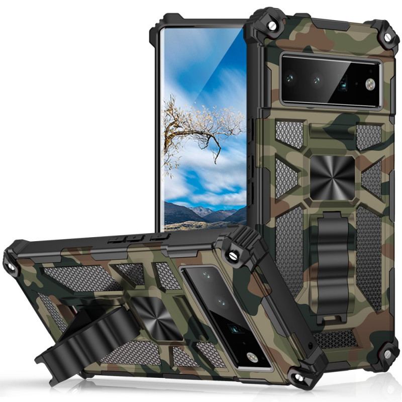 Mobilcover Google Pixel 6 Pro Camouflage Aftagelig Støtte