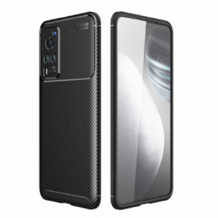 Mobilcover Vivo X60 Fleksibel Kulfibertekstur