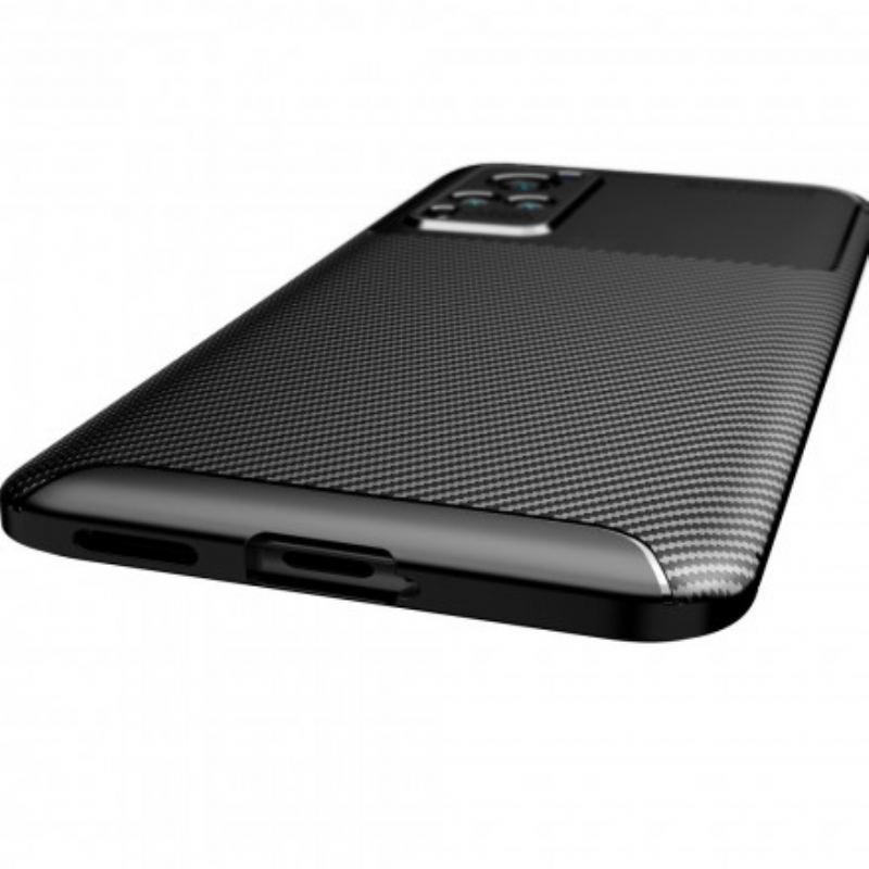 Mobilcover Vivo X60 Fleksibel Kulfibertekstur
