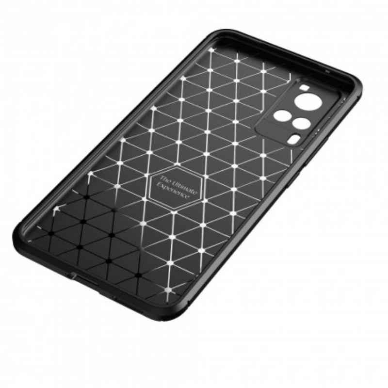 Mobilcover Vivo X60 Fleksibel Kulfibertekstur