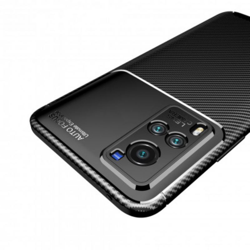 Mobilcover Vivo X60 Fleksibel Kulfibertekstur