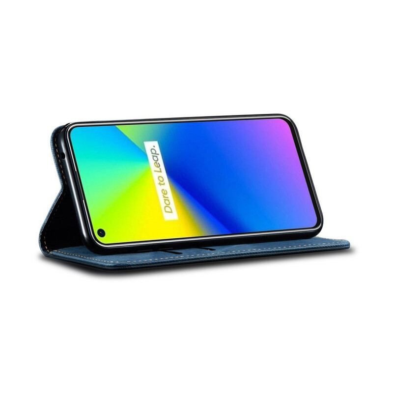Cover Realme 7i Flip Cover Denim Stof