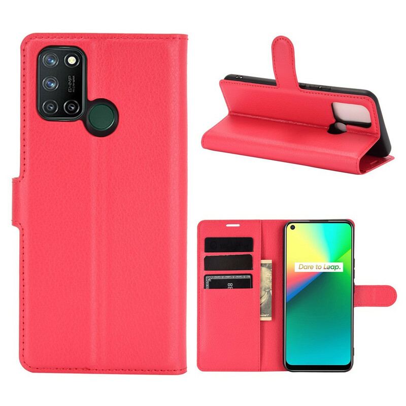 Flip Cover Realme 7i Klassisk Litchi-effekt