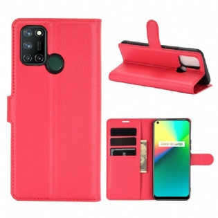 Flip Cover Realme 7i Klassisk Litchi-effekt